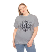 Gothic Spider Tee - Unisex Heavy Cotton Shirt for Halloween, Casual Wear, Unique Gift, Alternative Fashion, Edgy Apparel