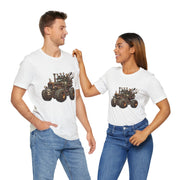 Rustic Tractor Graphic Tee, Farm Life Apparel, Unisex Jersey Tee, Country Style Shirt, Gift for Farmers, Car Design