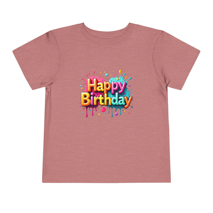 Happy Birthday Toddler Tee, Kids Birthday Gift, Short Sleeve Tee, Birthday Outfit, Toddler Shirt, Celebration Apparel