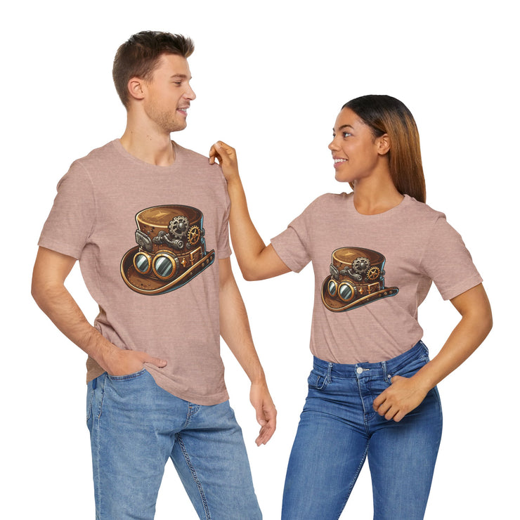 Steampunk Hat Tee, Steampunk T-Shirt, Retro Graphic Tee, Gift for Nerds, Cosplay Costume Top