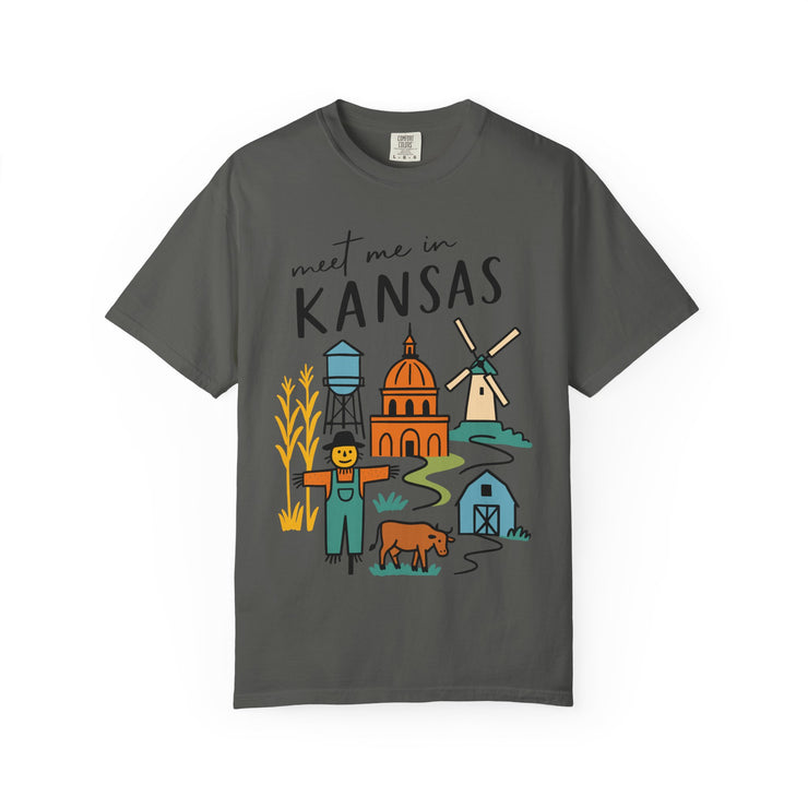 Kansas Adventure T-Shirt, Unisex Graphic Tee, Gift for Travelers,  USA States Design