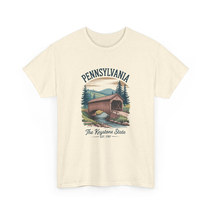 Pennsylvania Vintage Graphic Tee, Unisex T-Shirt, Nature Lover Gift, Travel Souvenir, State Pride Apparel