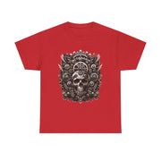 Gothic Skull Tee - Unisex Heavy Cotton T-Shirt, Unique Graphic Shirt, Casual Wear, Edgy Fashion, Gift for Him/Her, Halloween Style