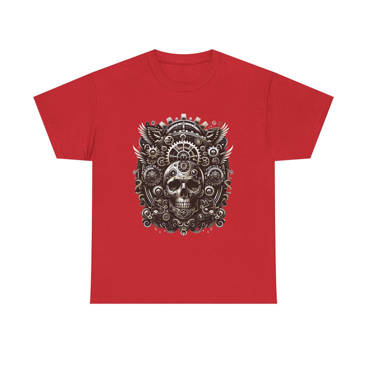 Gothic Skull Tee - Unisex Heavy Cotton T-Shirt, Unique Graphic Shirt, Casual Wear, Edgy Fashion, Gift for Him/Her, Halloween Style
