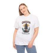Oregon Graphic Tee - Vintage Style Unisex Cotton T-Shirt, Great for Nature Lovers, Casual Wear, USA States Design