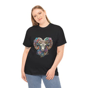 Bohemian Ram Heart Tee, Unisex Shirt, Festival Wear, Nature Lover Gift, Eco-Friendly Fashion, Gift for Him/Her