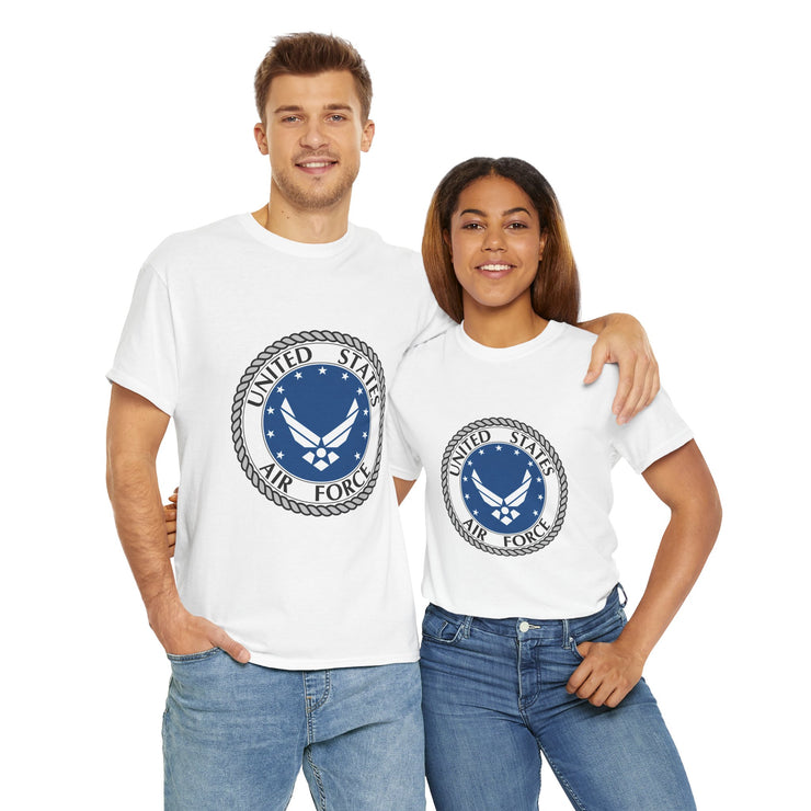 US Air Force Unisex Heavy Cotton Tee - Patriotic Apparel, Veteran Gift, Military T-Shirt, Casual Wear, Everyday Comfort