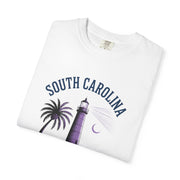 South Carolina Lighthouse T-Shirt, Unisex Garment-Dyed Tee, Coastal Vibes Shirt, Summer Travel Apparel, USA States Design