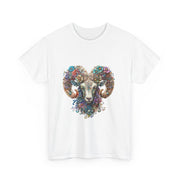 Bohemian Ram Heart Tee, Unisex Shirt, Festival Wear, Nature Lover Gift, Eco-Friendly Fashion, Gift for Him/Her