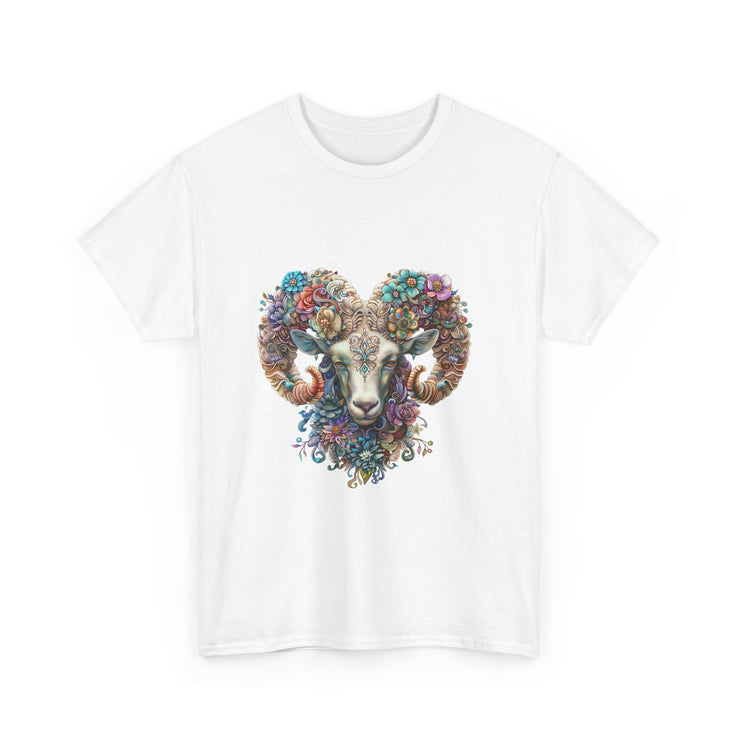 Bohemian Ram Heart Tee, Unisex Shirt, Festival Wear, Nature Lover Gift, Eco-Friendly Fashion, Gift for Him/Her