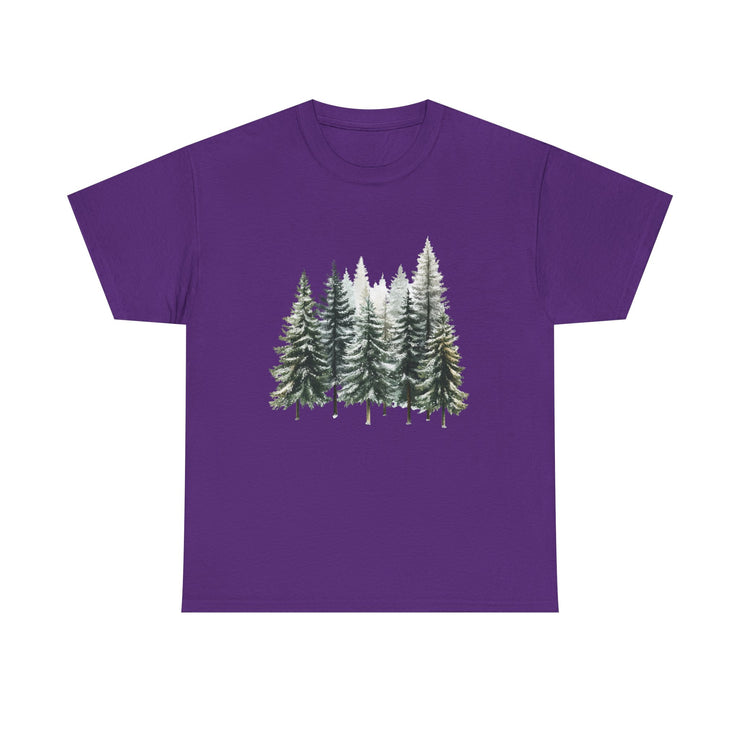 Nature-Inspired Unisex Heavy Cotton Tee, Forest T-Shirt, Outdoor Lifestyle Apparel, Eco-Friendly Gift, Casual Wear, Nature Lover's Top