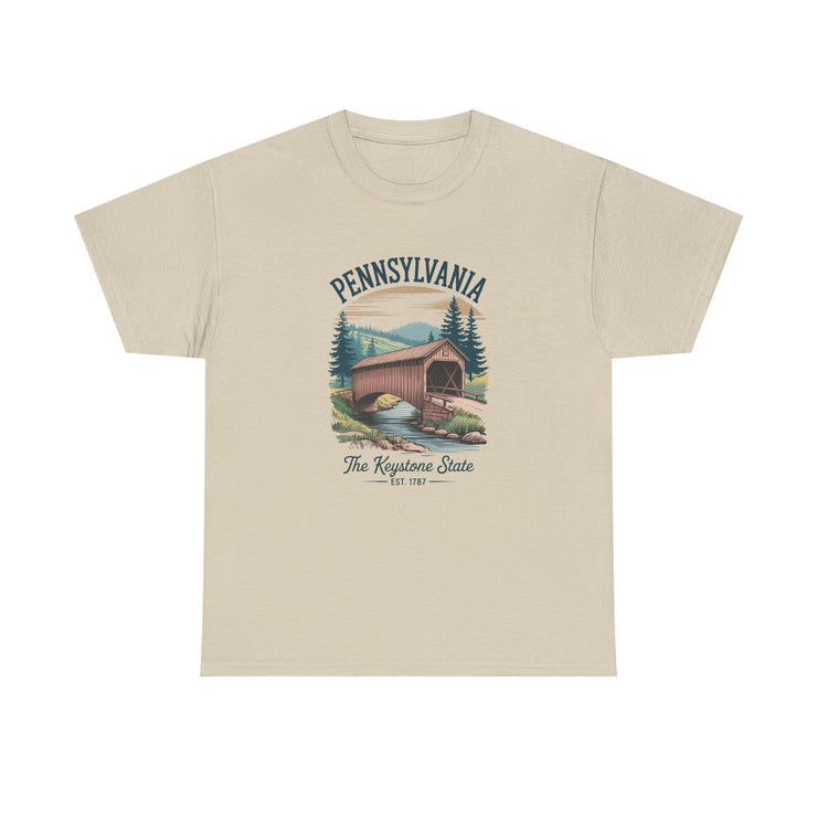 Pennsylvania Vintage Graphic Tee, Unisex T-Shirt, Nature Lover Gift, Travel Souvenir, State Pride Apparel