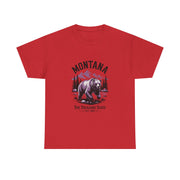 Montana Bear Graphic Tee | Unisex Heavy Cotton Tee, Adventure Shirt, Nature Lover Gift, Hiking Apparel, Travel Tee, Wilderness Wear, USA States Design