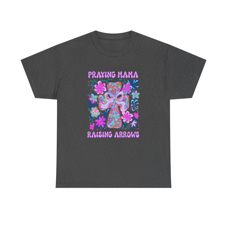 Praying Mama Graphic Tee, Unisex Heavy Cotton T-Shirt for Moms, Gift for Mother's Day,