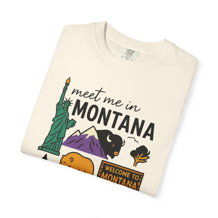 Cool Montana Graphic T-Shirt, Perfect for Travelers, Adventure Lovers, USA States Design