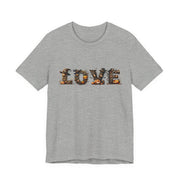 Love Typography Unisex Tee, Casual Love Shirt, Gift for Her, Heartfelt Tee, Valentine's Day Gift, Halloween Design