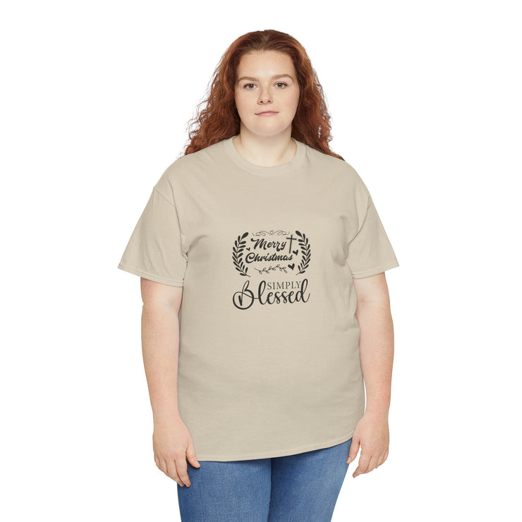 Merry Christmas Tee, Holiday Shirt, Simple Blessing Tee, Unisex Gift, Festive Apparel for Christmas