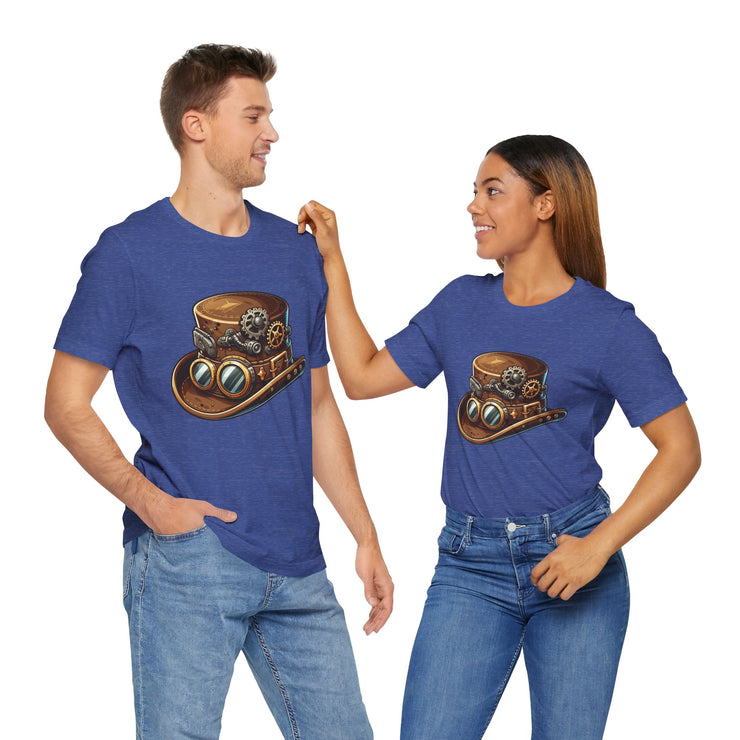 Steampunk Hat Tee, Steampunk T-Shirt, Retro Graphic Tee, Gift for Nerds, Cosplay Costume Top