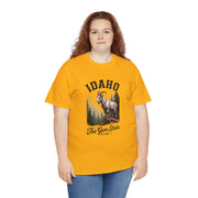 Idaho Gem State Tee, Unisex Heavy Cotton Shirt, Vintage Idaho Style T-Shirt, Nature Lover Apparel, Gift for Idaho Residents, USA States Design