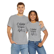 Faith-Inspired Unisex Heavy Cotton Tee, Motivational Shirt, Gift for Believers, Spiritual Wear, Affirmation Clothing