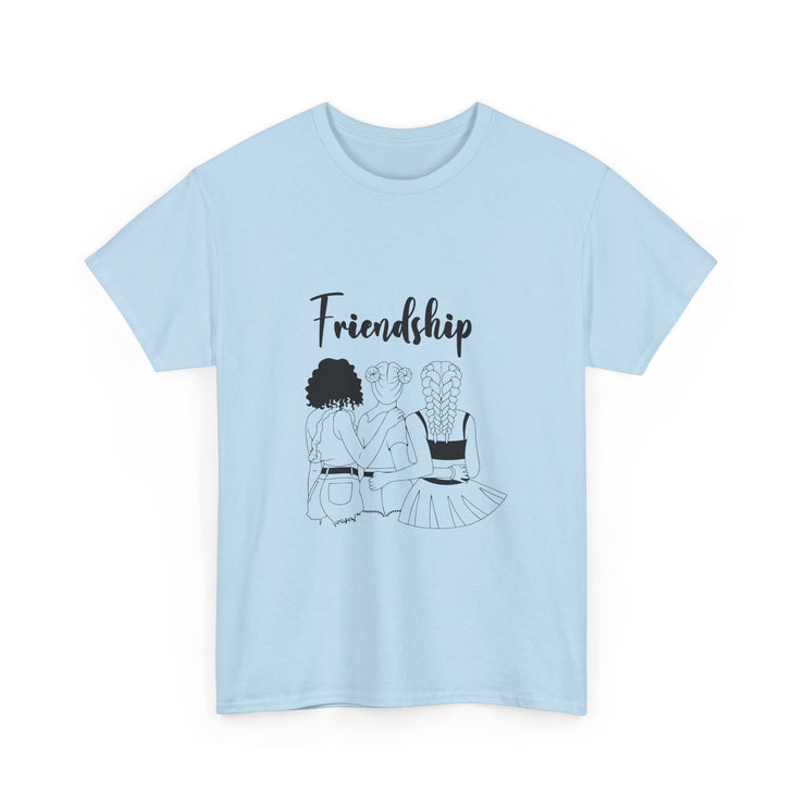 Friendship Unisex Heavy Cotton Tee - Perfect Gift for Friends, Casual Wear, Celebration Tees, Summer Fashion, Unique Friendship Gift