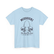 Missouri Bears Unisex Heavy Cotton Tee, Gift for Missouri Residents, State Pride Shirt, Casual Wear, Summer Tee, Vintage Style T-Shirt