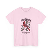New Jersey Cardinal Tee, Vintage Style T-Shirt, Unisex Cotton Tee, Garden State Gift, Bird Lover Apparel, Casual Wear, USA States Design