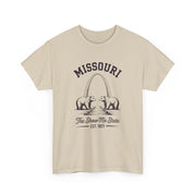 Missouri Bears Unisex Heavy Cotton Tee, Gift for Missouri Residents, State Pride Shirt, Casual Wear, Summer Tee, Vintage Style T-Shirt