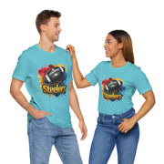 Steelers Football Splash Tee | Unisex Short Sleeve Shirt for Game Day, Sports Fan, Gift for Him, Tailgate Party, Sports Design