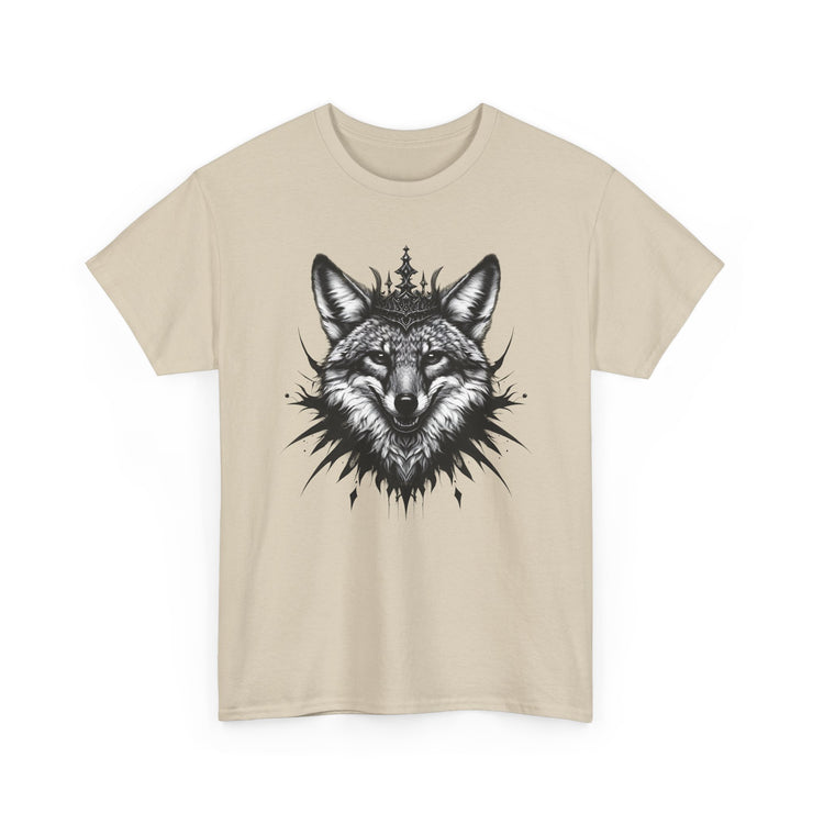 Wolf Head Graphic Unisex Heavy Cotton Tee, Cool Graphic Tee, Animal Lover Gift, Casual Summer Wear, Adventure T-Shirt