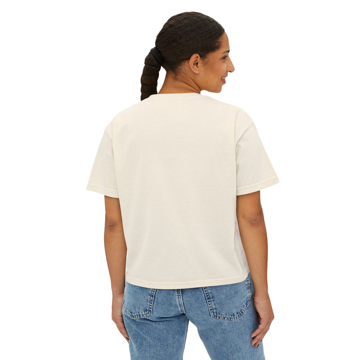 Floral Glam Women's Boxy Tee, Summer Casual Top, Gift for Her, Party Wear, Trendy Graphic Shirt Women T-Shirt