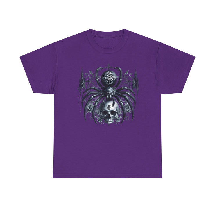 Gothic Spider Graphic Tee | Unisex Heavy Cotton Tee, Halloween Shirt, Alternative Fashion, Edgy Apparel, Gift for Her/Him
