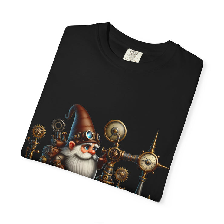 Steampunk Gnome T-shirt, Unique Graphic Tee for Fantasy Lovers, Gift for Birthdays, Everyday Wear, Unisex Casual Top