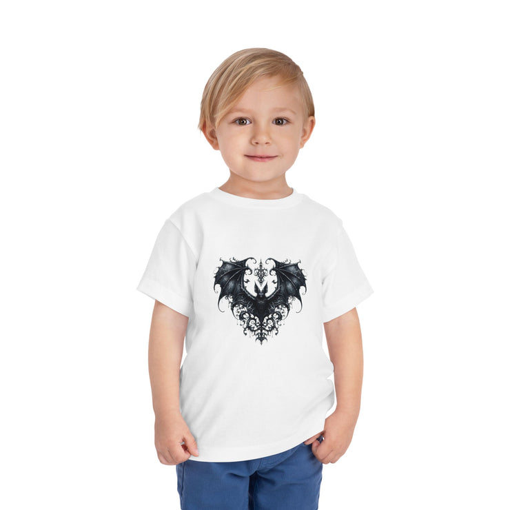 Gothic Dragon Toddler Tee, Cute Kids Shirt, Toddler Short Sleeve Tee, Unique Gift Idea, Halloween Outfit, Trendy Kids Apparel