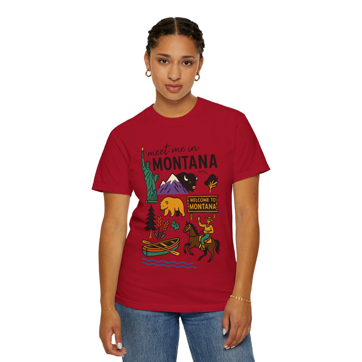 Cool Montana Graphic T-Shirt, Perfect for Travelers, Adventure Lovers, USA States Design