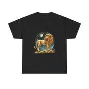 Majestic Lion Tee, Unisex Heavy Cotton Tee, Astrology T-Shirt, Animal Lover Gift, Birthday Present, Casual Style