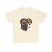 Bohemian Ram Graphic Tee, Casual Apparel, Gift for Animal Lovers, Festival Wear, Unisex T-Shirt, Nature-Inspired Clothing