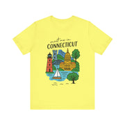 Connecticut Graphic Tee, Unisex Short Sleeve Shirt, Casual Travel Wear, Souvenir Gift, USA States Name