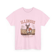 Illinois Prairie State Tee, Vintage Graphic T-Shirt, Unisex Casual Wear, Gift for Nature Lovers, Travel Souvenir, USA States Design