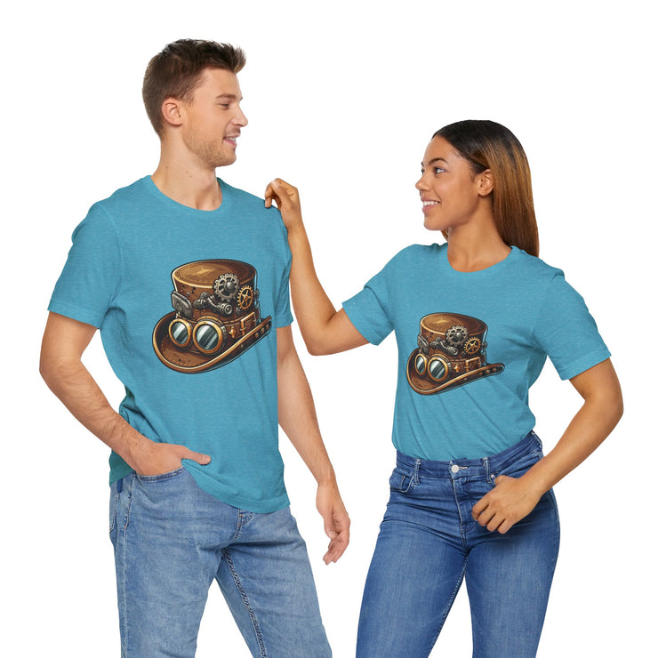 Steampunk Hat Tee, Steampunk T-Shirt, Retro Graphic Tee, Gift for Nerds, Cosplay Costume Top