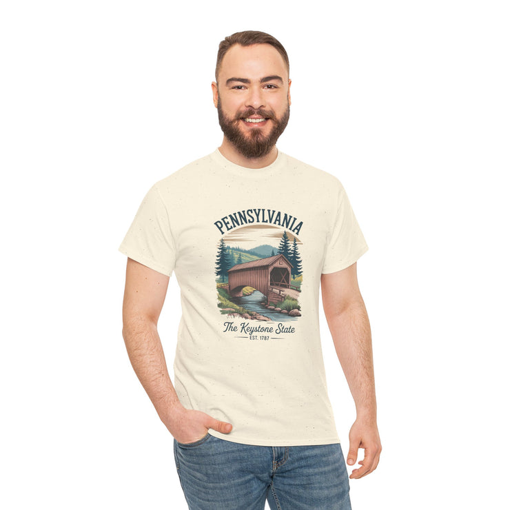 Pennsylvania Vintage Graphic Tee, Unisex T-Shirt, Nature Lover Gift, Travel Souvenir, State Pride Apparel