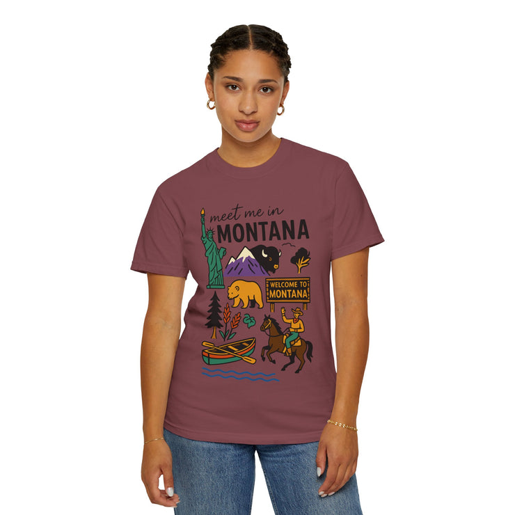 Cool Montana Graphic T-Shirt, Perfect for Travelers, Adventure Lovers, USA States Design