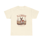Illinois Prairie State Tee, Vintage Graphic T-Shirt, Unisex Casual Wear, Gift for Nature Lovers, Travel Souvenir, USA States Design