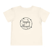 Toddler Short Sleeve Tee - Simply Blessed T-Shirt, Kids Blessing Shirt, Baby Shower Gift, Christian Toddler Wear, Everyday Comfort Tee