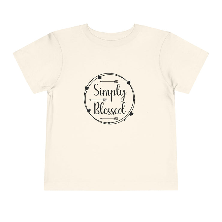 Toddler Short Sleeve Tee - Simply Blessed T-Shirt, Kids Blessing Shirt, Baby Shower Gift, Christian Toddler Wear, Everyday Comfort Tee