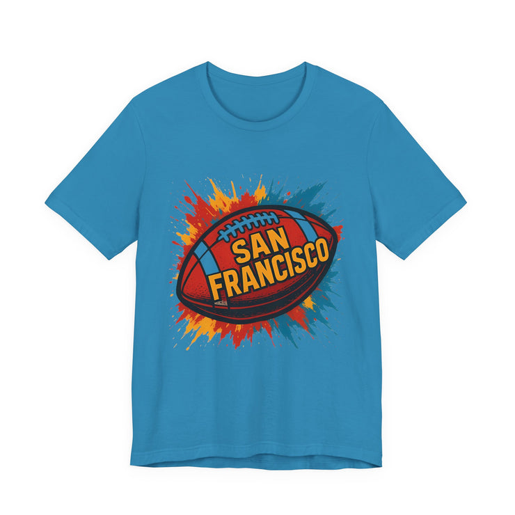 San Francisco Football Tee | Unisex Short Sleeve Shirt for Fans, Game Day Apparel, Sports Design, Casual Wear,