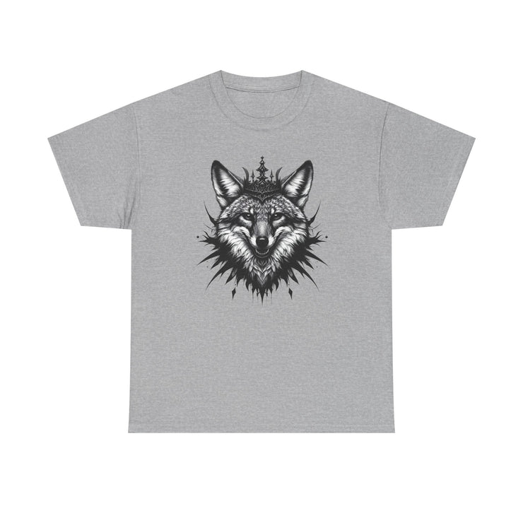Wolf Head Graphic Unisex Heavy Cotton Tee, Cool Graphic Tee, Animal Lover Gift, Casual Summer Wear, Adventure T-Shirt