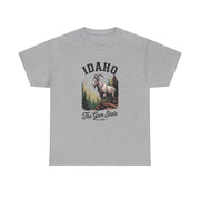 Idaho Gem State Tee, Unisex Heavy Cotton Shirt, Vintage Idaho Style T-Shirt, Nature Lover Apparel, Gift for Idaho Residents, USA States Design