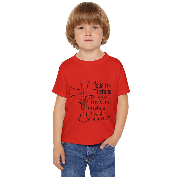 Toddler T-Shirt with Inspirational Design, Religious Gift, Faith-Based Apparel, Christian Clothing for Kids, Scripture Shirt, Christian Design