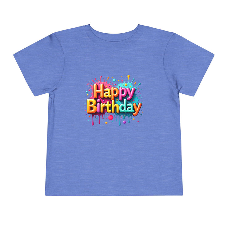 Happy Birthday Toddler Tee, Kids Birthday Gift, Short Sleeve Tee, Birthday Outfit, Toddler Shirt, Celebration Apparel
